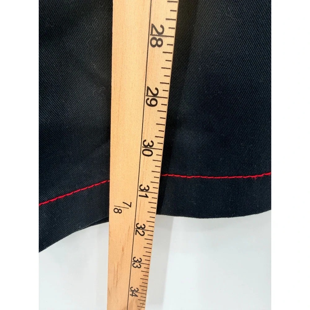 True Religion Cargo Pants Mens 34 Jet Black Red Stitching NWT 108335
